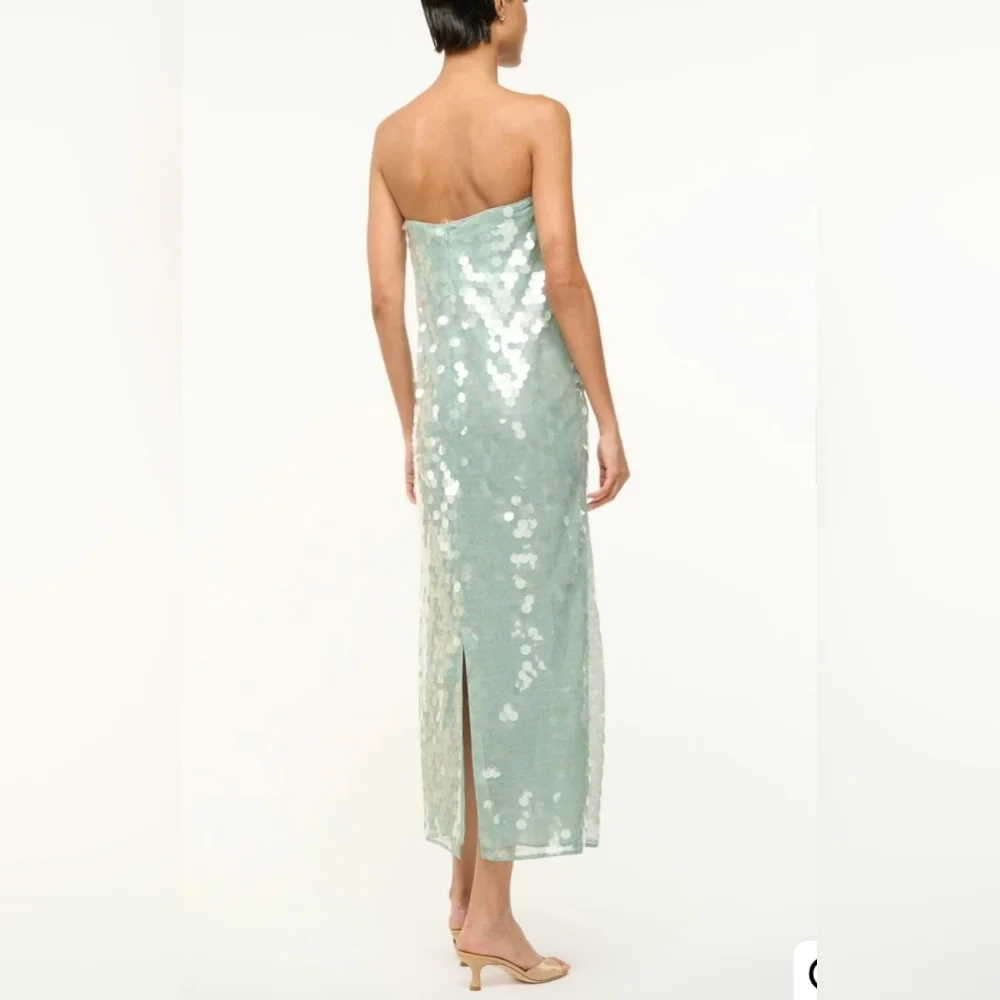 New STAUD Casey Dress Mist Size 2 - Picture 3 of 16